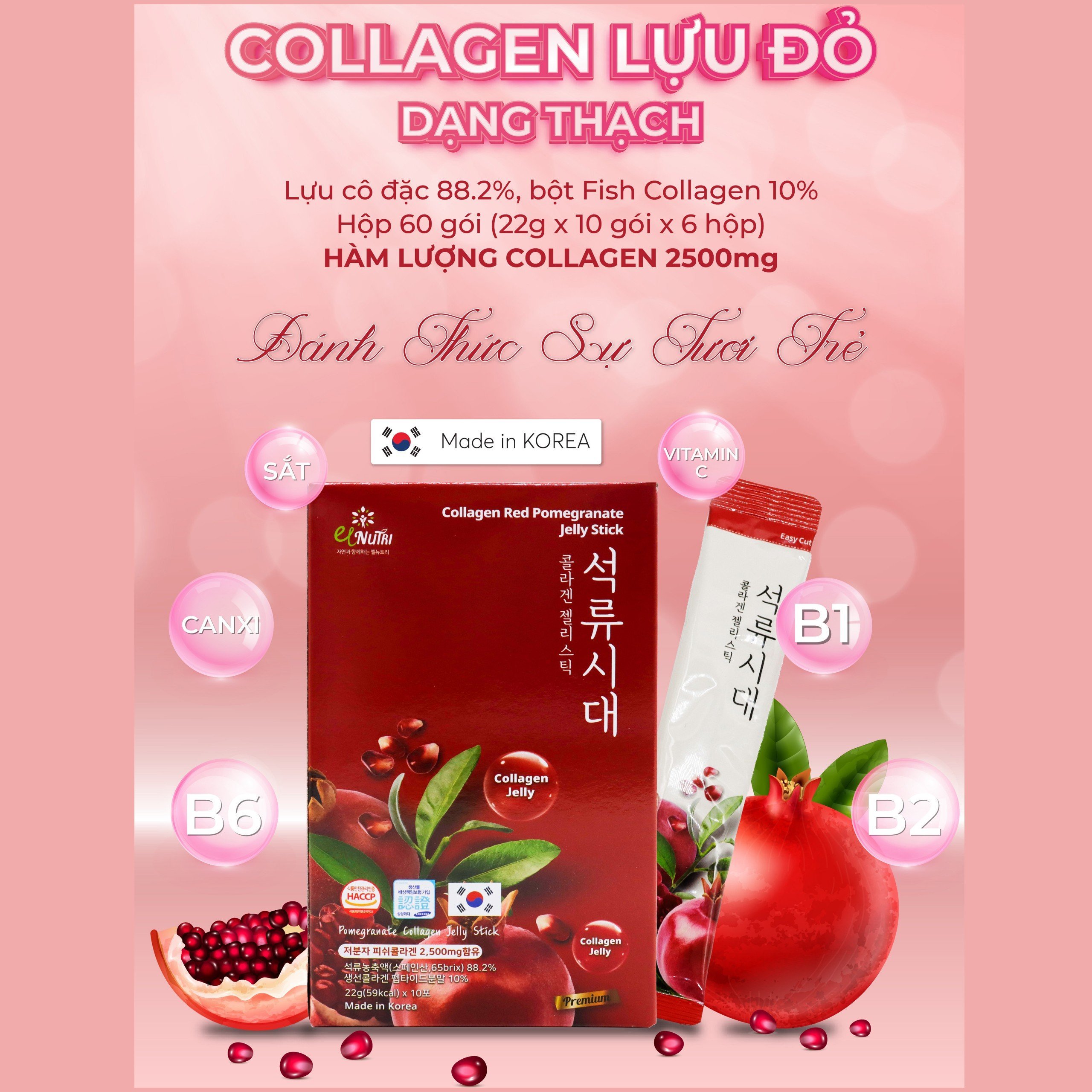 Collagen lựu đỏ Elnutri